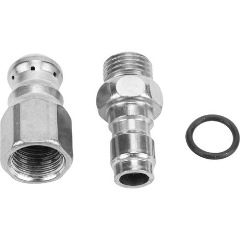 Buse de débouchage haute pression 5000 PSI, mini-buse compacte en acier inoxydable avec raccord rapide 1/4 po