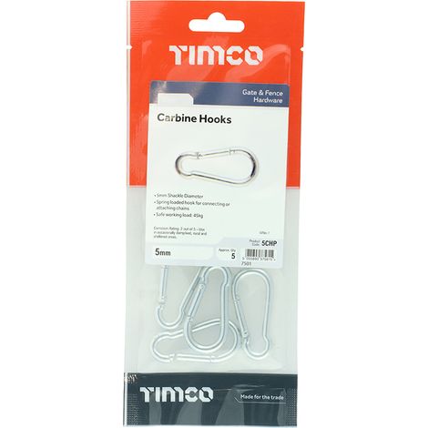 TIMCO Carbine Hooks Silver - 5mm