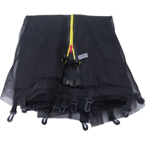 Ersatz-Sicherheitsnetz für Trampolin, Outdoor Sport Trampolinnetz für Kinder mit Reißverschluss, Ø 244 cm, Freizeit Trampolin Zubehör, Schwarz
