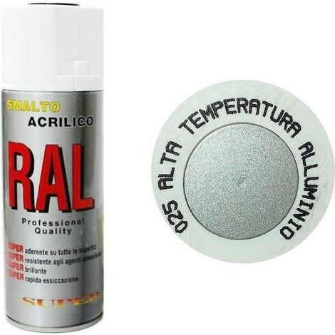Bomboletta Spray Alta Temperatura Alluminio 600° Rapida Essiccazione Marmitte Ca