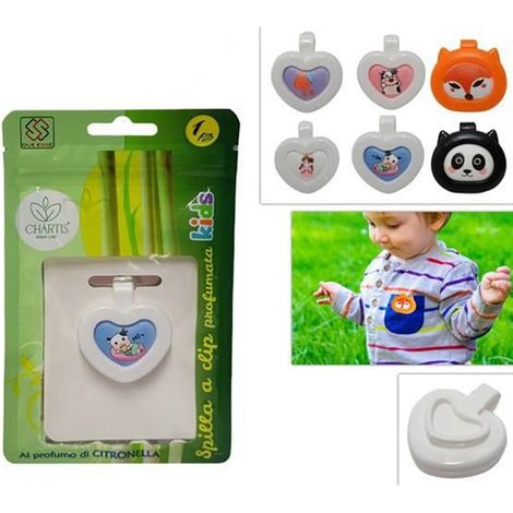 TRADE SHOP - Set 24pz Spilletta Spilla Clip Profumata Citronella Per Bambini Repellente Insetti 633465a -