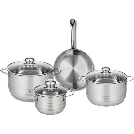 Ensemble de 1 Poêle de cuisson 24 cm et 3 faitouts 16, 20 et 24 cm Elo Profi Brillant (1/5)