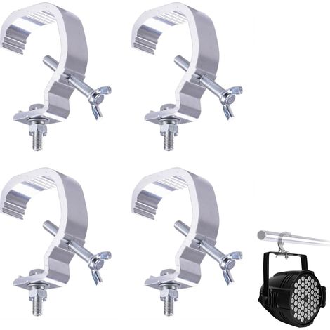 4 pcs Pinces pour éclairage de Scène,Clip de Lampe de Scène,Pince de Lumière de Scène Robuste,pour Les Pinces de Fermes et Les Projecteurs DJ, Convenable Aux Tuyaux de 30 à 52 mm (1/5)