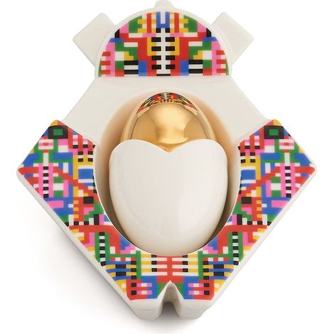 Alessi Jesus ESA05 1 Statuina Bambino Gesù per Presepe in Porcellana con Decalcomanie Applicate a Mano e Dettagli in Oro 24 Carati, Multicolore (1/3)
