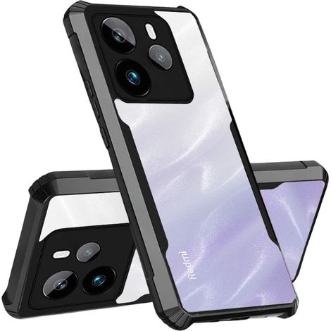 Funda para Xiaomi Redmi Note 14 5G, híbrida anticaída, negra. (1/4)