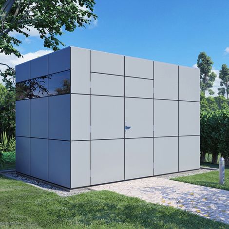 Abri de jardin HPL 2 Bertilo gris ou anthracite 7,14m² (1/5)