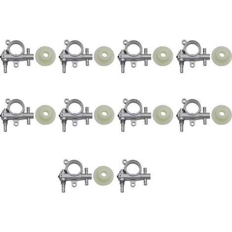 10Set 2500 3800 tronçonneuse pièces détachées tronçonneuse pompe à huile avec Worm Drive Gear Fit pour tronçonneuse 25CC (1/5)
