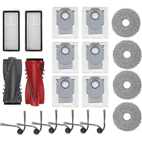 Para aspiradoras Roborock Qrevo Edge / EdgeC / Edge S5A / 5V1 / Curv: Cepillo lateral principal, filtro HEPA, paño de mopa, bolsas para el polvo. (1/4)