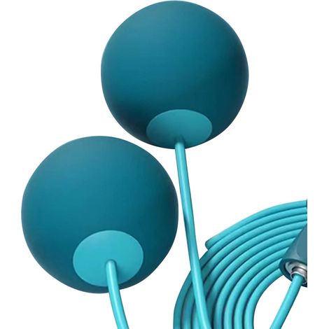 Corde à sauter sans fil lestée et portable pour l'entraînement et le fitness, bleue (1/5)