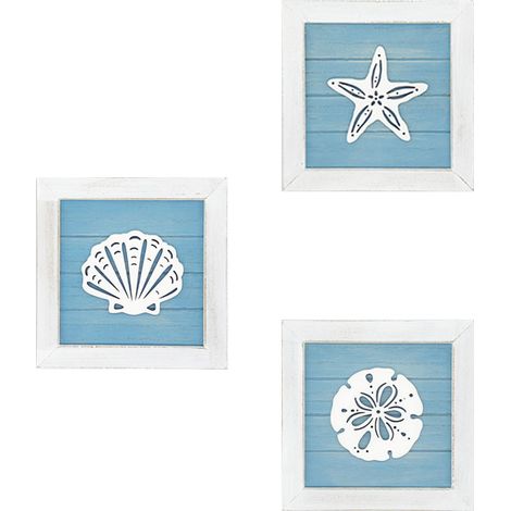 3D-Wanddeko mit Meeresmotiven, Seesternen, Muscheln und Sanddollars – Vintage-Dekoration für Badezimmer oder Strandhaus (1/5)