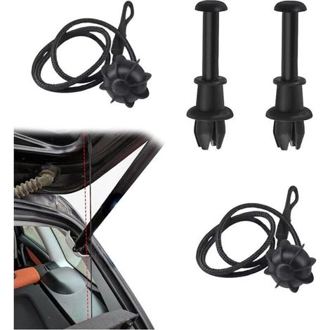 Lot de 2 bandes de maintien pour coffre de voiture - Pour Golf 6, Golf 5 Gti, VW Golf 5, VW Golf 5 - Clips de fixation universels - Kit de combinaison - Remplacement pour VW Golf 6 5 4 Mk6 Gt (1/5)