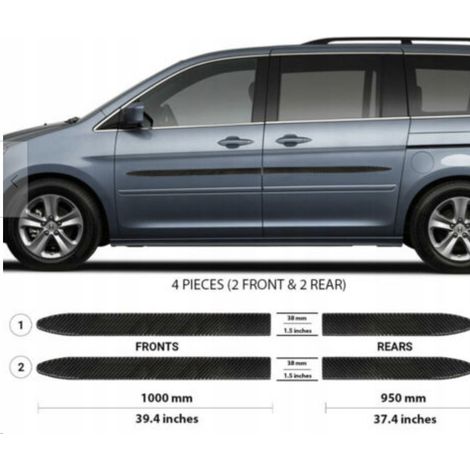 Moulures de porte latérales noires pour Honda Odyssey 2005-2010 (1/5)