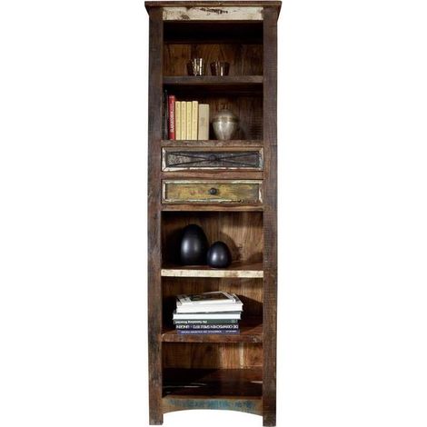 Regal Altholz 60x35x190 mehrfarbig lackiert NATURE OF SPIRIT 23