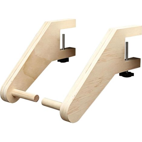 Porte-rouleau de papier toilette à pince, étagère en bois fixer sous (1/5)