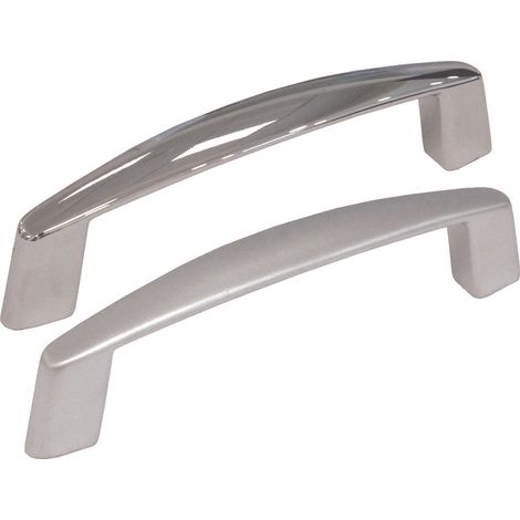 MANIGLIE PER MOBILI FISSE MOD.UN17-18 IN ZAMA- - interfori mm.128 cromo lucido - 5 pezzi METALSTYLE
