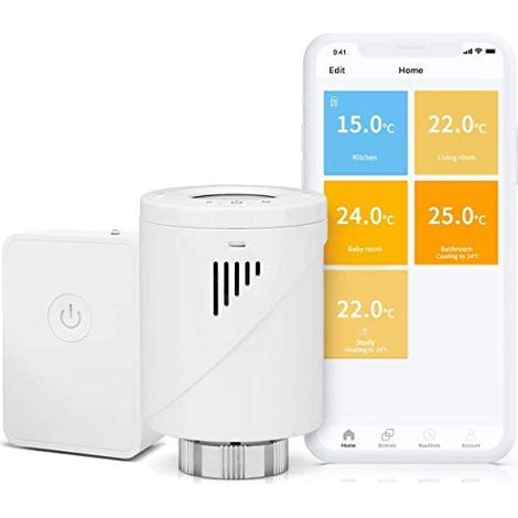 THERMOSTAT INTELLIGENT DE RADIATEUR MEROSS - COMMANDE DE CHAUFFAGE INTELLIGENTE - COMPATIBLE AVEC ALEXA ET GOOGLE - FONCTION DE
