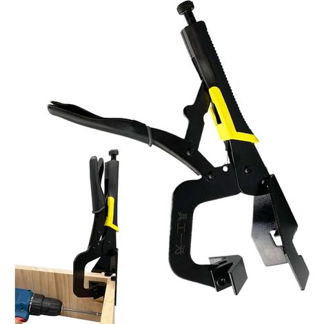 Pince Positionnement 90° pour Bois – Gabarit Réglable Antidérapant – Assemblage Meubles, Armoires (1/5)