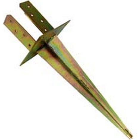 SUPPORTO DA PIANTARE SU TERRENO PER TRAVE DA  90x90x130h. - base mm.150x150