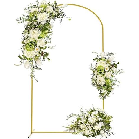 Wedding Arch, Gold Metal Structure, 1.8x0.8m  Ideal for weddings, birthdays, graduations, parties, stable and elegant (1/5)