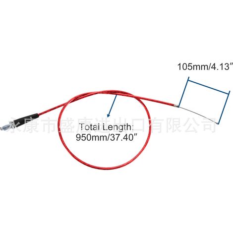 Laser tube throttle cable total length 845mm, travel 105mm -- 3.29 Modified throttle cable for motorcycles (1/4)