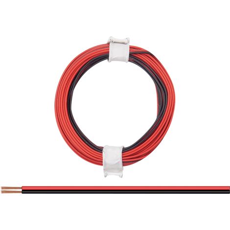 Donau Elektronik 114-01 Litze 2 x 0.08 mm² Rot/Schwarz 5 m