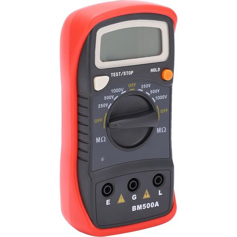 Testeur de Résistance D'isolement Mégohmmètre Numérique pour Maintenance, Test et Inspection 250V 500V 1000V