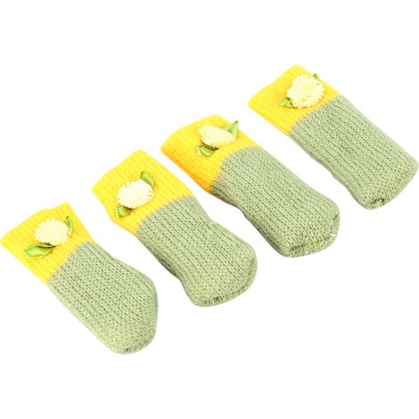 Protège-Pieds De Chaise En Tricot - Couvre-Pattes Anti-Rayures Pour Sol Dur - Design Silencieux Pour Maison Et Bureau - Lot De 4 (1/5)