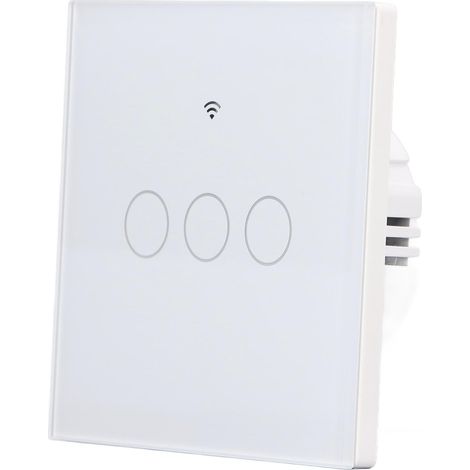 Interrupteur mural tactile à 3 voies avec WiFi RF433, déclenchement unique, commande vocale, minuterie, 80-260 V (1/5)