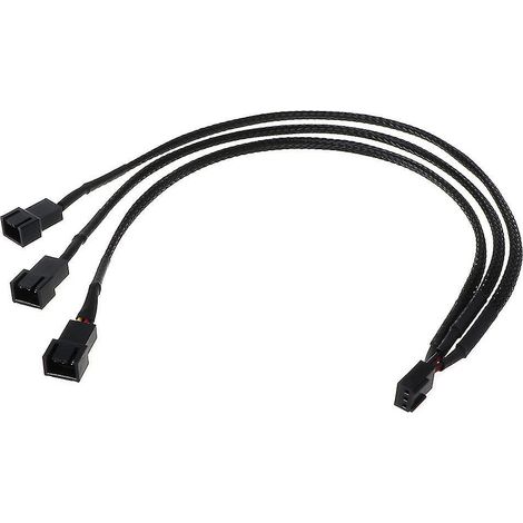Câble d'alimentation pour hub de ventilateur PWM, répartiteur 1 vers 3, rallonge d'alimentation, cordon 3 broches (1/4)