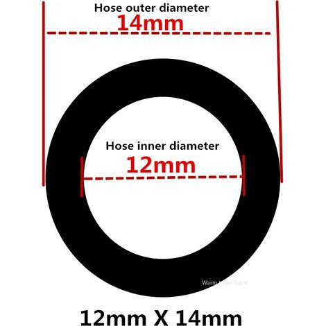 Tuyau en PVC transparent (12 mm x 14 mm - 1 mètre) pour pompe à eau, diamètre intérieur, pour aquarium et arrosage de jardin. (1/5)
