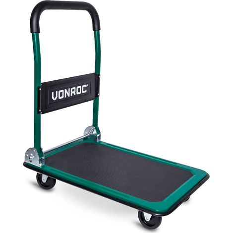 Carrello Piattaforma VONROC 150kg, Pieghevole, Ruote 360°
