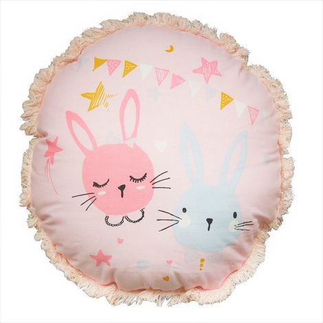 Coussin enfant imprimé en coton 35x35cm (1/3)