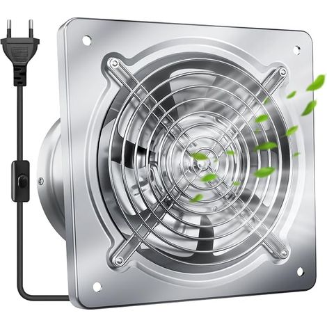 150mm Air Extractor 525m³/h - Quiet, Durable, with Non-Return Valve Improves Air Quality Perfect for Bathroom, Kitchen, Silver (1/5)