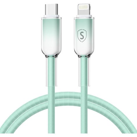Kábel Sign Dynamic Series USB-C na Lightning 2,4 A, 1 m - zelený
