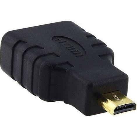 Adaptateur - INECK - Micro HDMI vers HDMI - Micro HDMI mâle Type D - HDMI femelle - Noir (1/4)