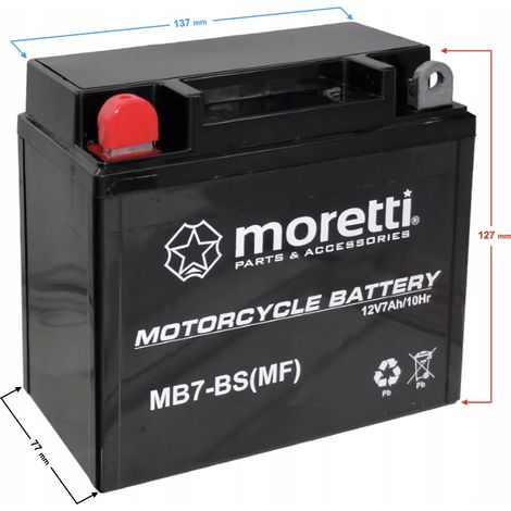 Batería Moretti 12V AGM (Gel) MB7-BS /12N7-3A (1/5)