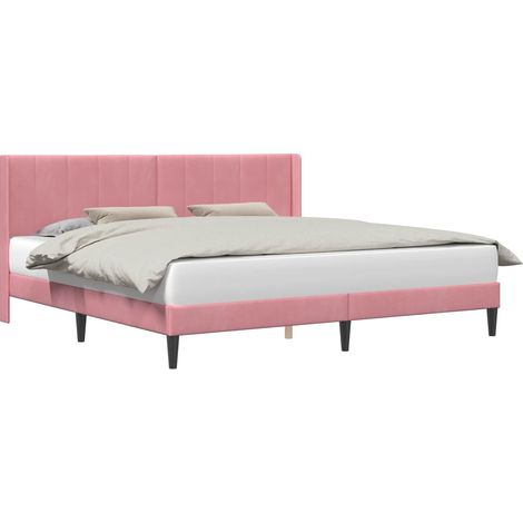 Maison Exclusive - Struttura del letto con testiera Rosa 180 x 200 cm Velluto