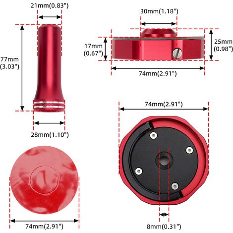 Vehicle maintenance tools, fuel tank cap adapter, EVAP leak tester, suitable for leak detection devices for vehicle smoke generators, one pack.--DTEKGAZ (1/4)