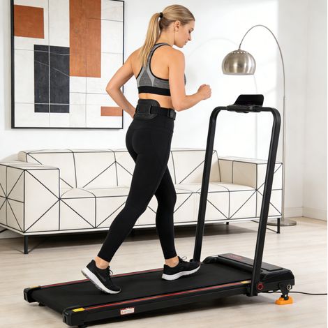 Tapis roulant elettrico pieghevole 12 km/h, inclinazione regolabile, APP, display LED FloraGrace (1/5)
