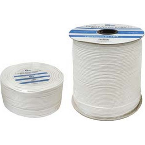 500MT CAVETTO ACCIAIO OTTONATO RIVESTITO IN PVC BIANCO  - ø mm.4,4 rt da mt.500