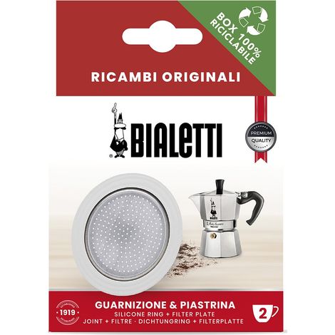 Bialetti Guarnizione Moka Ricambio Caffettiera Moka Originale  Guarnizione Moka Bialetti 2 Tazze