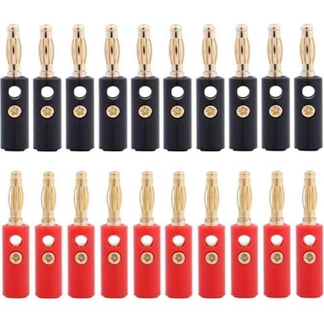 20pcs Speaker Câble Adaptateur Câble Connecteur Fiche Banane (1/5)