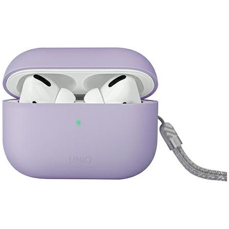 UNIQ Schutzhülle für Lino AirPods Pro 2. Generation, Silikon (2022/2023), Flieder/Lavendel (1/5)