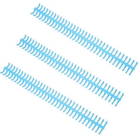 10 anneaux de reliure en plastique à 34 trous avec couverture à rabats, boucle de reliure amovible, diamètre 12 mm, bleus (1/5)