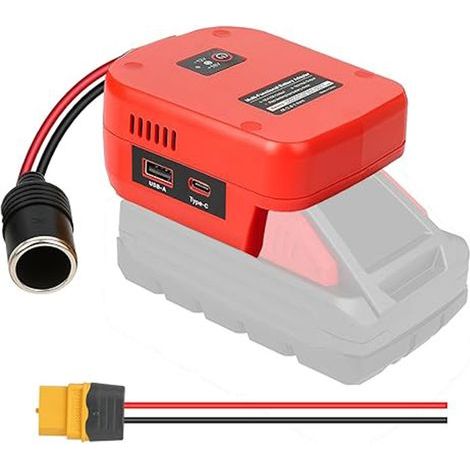 18V auf 12V Abwärts-Spannungswandler für Milwaukee M18 18V Akku, 12V 10A 120W DC Abwärts-Spannungsregler für Golfwagen, RC-Autos, LKWs, Lightning (1/5)
