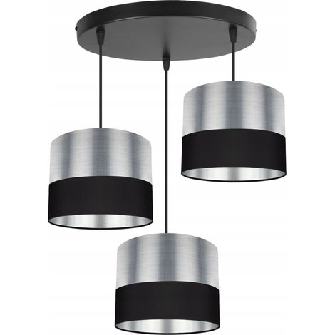 LÁMPARA DE TECHO MODERNA COLGANTE, PANTALLA CROMADA, LED (1/5)