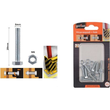 Trade Shop - SET 9 PZ VIEW FÜR AUSSENHANDELSGESUNDHEIT 6 X 20MM MIT DAID M6 90915 - (1/3)