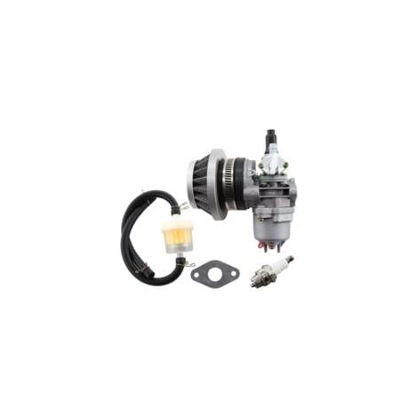 Carburateur de moteur 13 mm pour 2 temps 47 cc 49 cc 43 cc Mini ATV Quad Dirtbike Pocket Bike avec filtre à air filtre à essence Tuyau à essence (1/4)