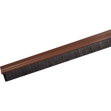 Türbodendichtung 100cm Bürstendichtung Gummidichtung Türdichtung Zugluftstopper - 75055-Bürste braun