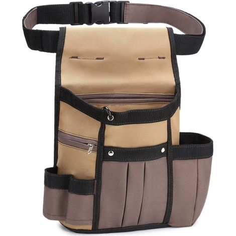 Porte-outil de Ceinture Réglable Sac à Outils en Toile pour Bricoleurs , Kaki (sans outils) (1/5)